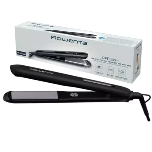 Plancha de Pelo Rowenta Express Shine Aceite de Argán con Revestimiento Cerámico y 8 Temperaturas