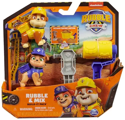 Rubble & Crew - Pack Figuras Rubble y Mix con Arena Mágica Kinetic Sand