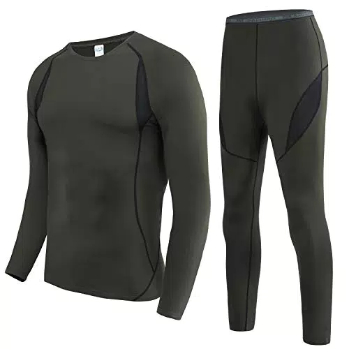 SAGUARO Camiseta y Mallas Térmicas Transpirables para Hombre - Conjunto Interior