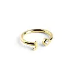 Singularu Anillo Personalizado Letter Spark Ajustable Plata de Ley 925