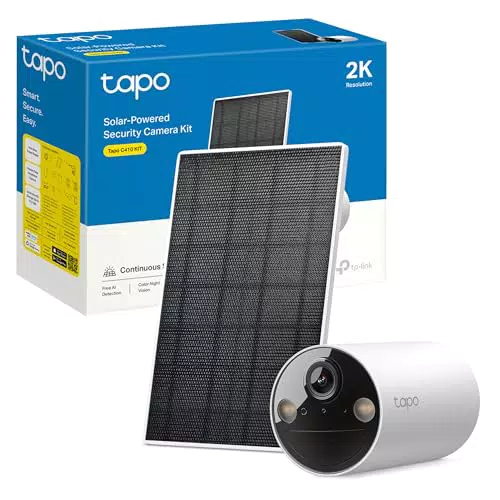 Tapo C410 - Cámara de vigilancia solar 2K con detección de personas por IA
