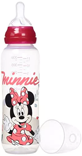 Tigex Biberón irrompible de silicona Minnie para 6-18 meses, 330 ml