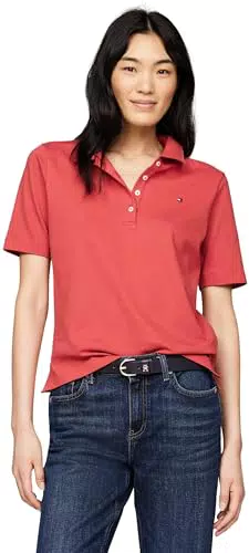 Tommy Hilfiger Polo de Manga Corta para Mujer Regular Fit