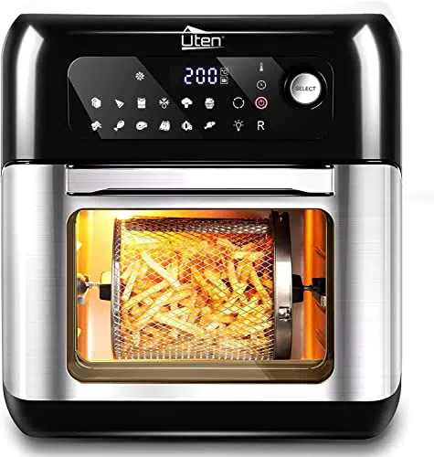 Uten Freidora de Aire 10L 1500W, Horno Saludable con Pantalla Táctil LED