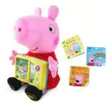 VTech Peluche Interactivo Pig Aprende con Diverlibros de Peppa, Modelo 80-552222