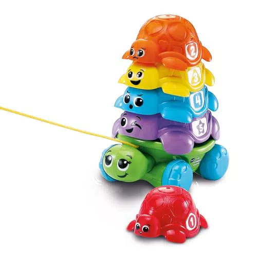 VTech Tortugas Arcoíris - Juguete de Arrastre y Apilamiento para Bebés 12+ Meses