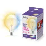 WiZ Bombilla LED Inteligente Wi-Fi G125 6,7W E27 Regulable compatible con Alexa y Google Home
