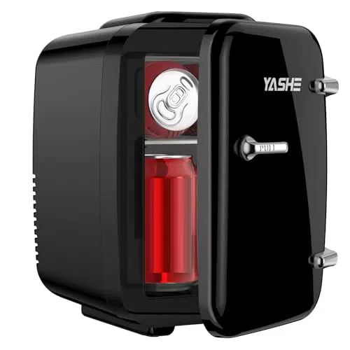 YASHE Mini nevera de 4 litros para cosméticos y bebidas, 220 V CA/12 V CC