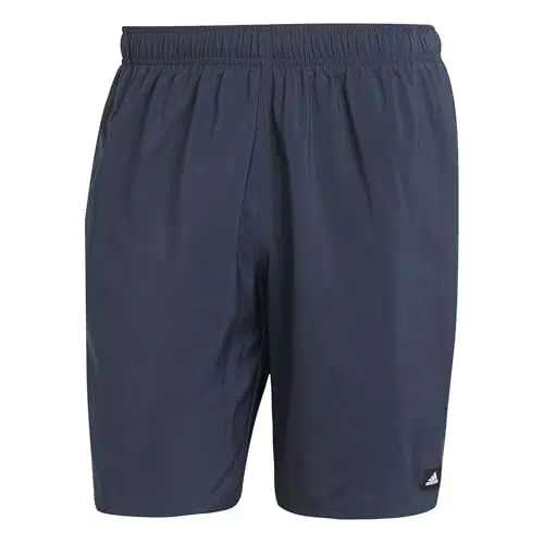 Adidas Hombre Solid CLX Classic-Length Swim Shorts