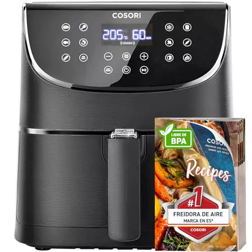 COSORI Freidora de Aire 5,5L 1700W, 13 Modos, Panel Táctil y 100 Recetas