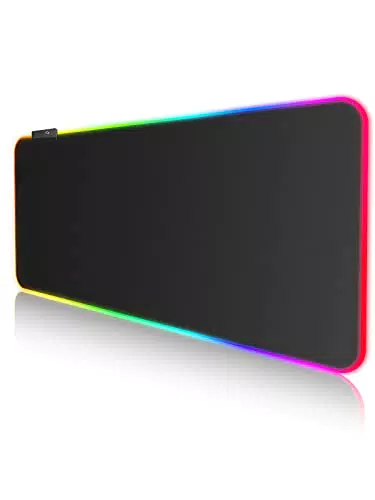 EASEMO Alfombrilla de Ratón RGB XXL con Iluminación LED para Jugadores
