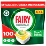 Fairy Cápsulas de Lavavajillas Todo En Uno Limón, Efectivas Contra Grasa
