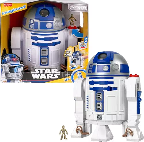 Fisher-Price Imaginext R2D2 con luces y sonidos, juguete para niños +3 años