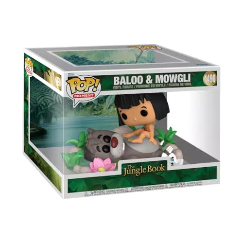 Funko Pop! Moment: Baloo y Mowgli - Figura Coleccionable del Libro de la Selva