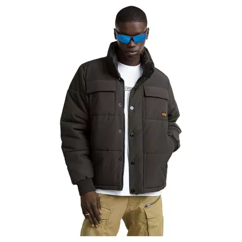 G-Star Chaqueta acolchada de 4 bolsillos para hombre, modelo D25353-D712-995