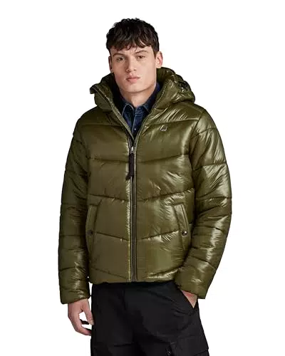 G-Star Abrigo Acolchado Puffer con Capucha para Hombre, Modelo D24676-D418