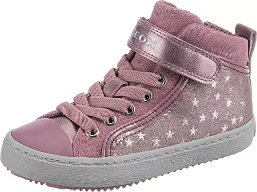 Geox J Kalispera Girl I, Sneakers Niñas, Gris, Estrecho