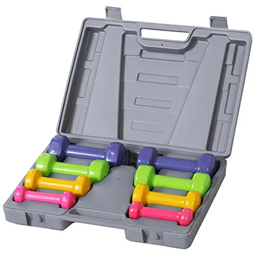 HOMCOM Mancuernas Portátiles para Ejercicios y Entrenamiento en Casa