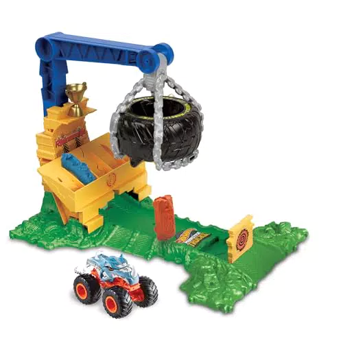 Hot Wheels Arena Smashers Reto de Rhinomite - Pista para Coches de Juguete