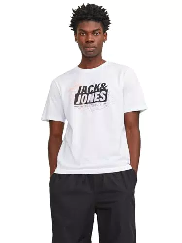 Jack & Jones Jcomap Logo T-Shirt de Manga Corta para Hombre