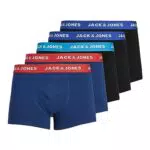 JACK & JONES Jacoliver Trunks 5 Pack Bóxer, Melange Gris Oscuro