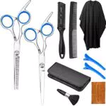 Tijeras Peluquero Profesional de Acero Inoxidable con Peine y Clips