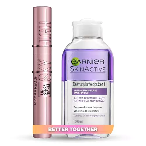 Maybelline Máscara de Pestañas Lash Sensational Sky High + Garnier Desmaquillante 2 en 1