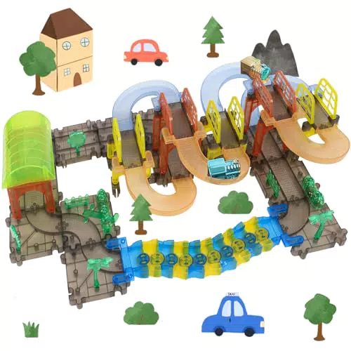 LZDMY Tren Eléctrico Juguete para Niños a Partir de 3 Años - Regalo Ideal