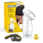 Medela colector de silicona para leche materna con base de succión y tapa