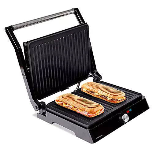 Mellerware Parrilla Eléctrica Hotty 2200W con Revestimiento Antiadherente y Regulador LED