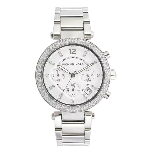 Michael Kors Reloj Parker Cronógrafo de Cuarzo con Correa de Acero Inoxidable