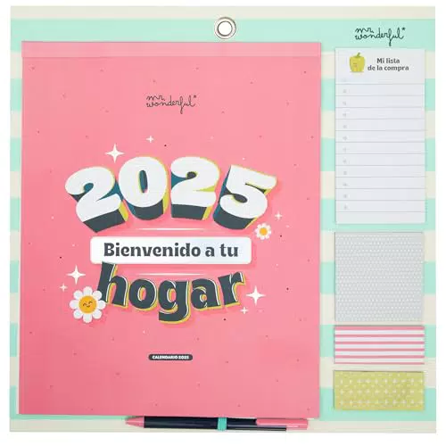 Mr. Wonderful Calendario de Sobremesa 2025 - Un año insuperable con pegatinas