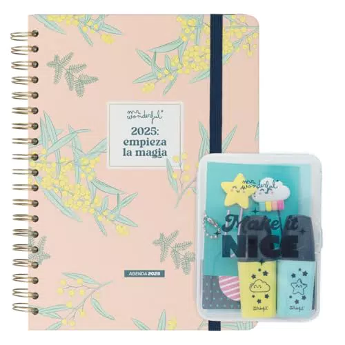 Mr. Wonderful - Agenda Semanal Extragrande 2025 y Kit para Decorarla