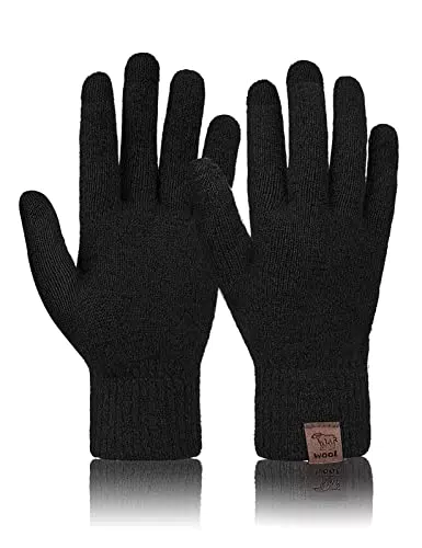 Niwicee Guantes Térmicos de Lana para Hombre y Mujer, Pantalla Táctil, Invierno