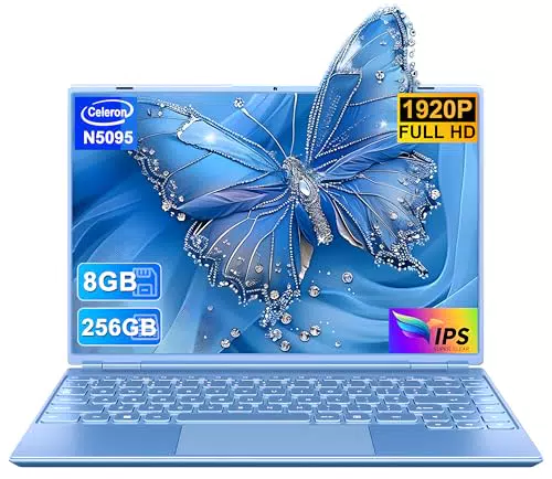 NOTODD Ordenador Portátil 14" Celeron N5095, 8GB RAM, 256GB SSD, Win 11