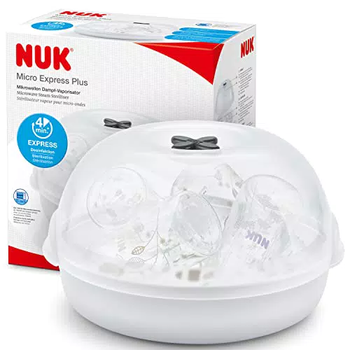 NUK Micro Express Plus - Esterilizador de biberones para microondas en 4 minutos