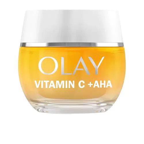 Olay Crema Hidratante Vitamin C + AHA para un Tono de Piel Luminoso y Uniforme