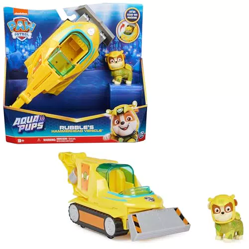 Patrulla Canina - Figura de Acción Marshall con Vehículo Delfín Transformable