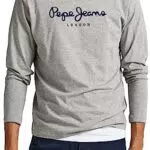 Pepe Jeans Eggo Long N, Camiseta para Hombre, Gris,