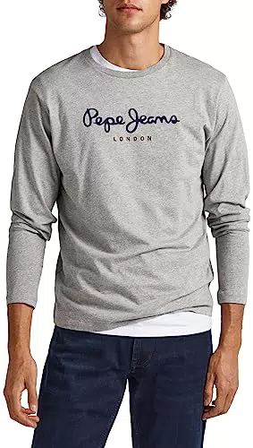 Pepe Jeans Eggo Long N, Camiseta para Hombre, Gris,