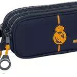 Real Madrid Estuche Triple Cremallera Infantil para Niños de 5 a 14 Años