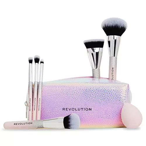 Revolution Beauty Set de Brochas Glam Up para Ojos y Rostro, Vegano y Cruelty-Free