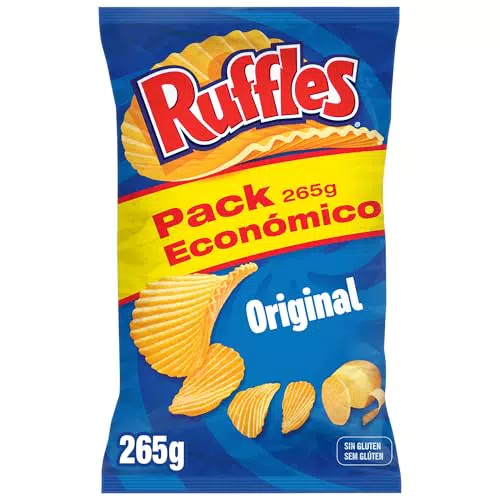 Ruffles Patatas Fritas con Sal - Aperitivo Croccante y Delicioso