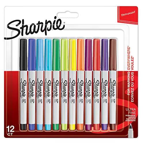 Sharpie Rotuladores Permanentes Punta Ultrafina para Material Escolar