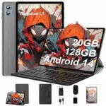 SUAAT Tablet 10 Android 14, 20GB RAM, 128GB ROM, 8-Core, WiFi 6, Bluetooth 5.0
