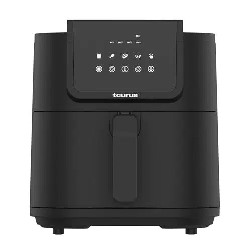 Freidora de Aire Taurus Air Fry Digital Grill 1700W, 12L, Programable 24h, 200º, 8 Programas, Puerta Transparente