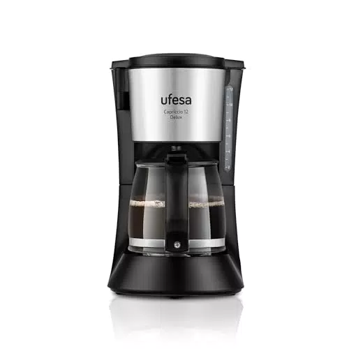 Ufesa Cafetera de Goteo Capriccio Delux con Filtro Permanente y Auto Apagado