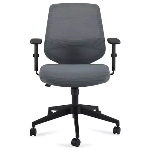 Silla de escritorio Amazon Basics con respaldo ajustable y soporte lumbar
