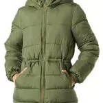 Amazon Essentials Chaqueta de Invierno Acolchada con Capucha y Cintura Ajustable Mujer