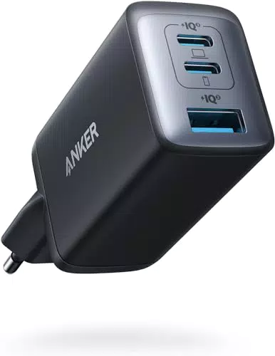 Anker Cargador USB-C Nano II 65W con 3 Puertos PPS para MacBook, iPad y iPhone
